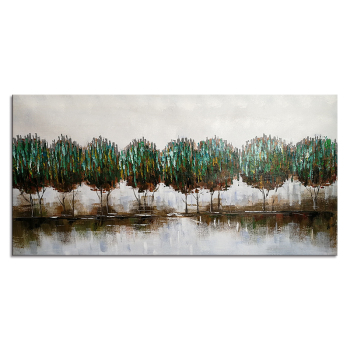 Home Decor Hand Made oil painting Natural scenery, woods green