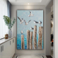 Handmade  Texture Oil Painting  Seabirds by the sea  Abstract Art Wall Pictures for  Home Office Decoration