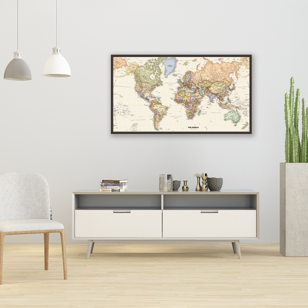 New world map picture printed canvas painting modern art home accessories decorative painting