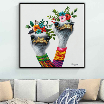 Modern Canvas Home Decoration Modern Art Handmade Animal Oil Painting