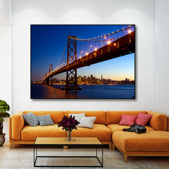Nontoxic import colorful ink the Golden Gate Bridge painting art decor prints canvas painting