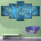 Custom design home wall decoration blue earth plate theme oil painting canvas printing custom painting