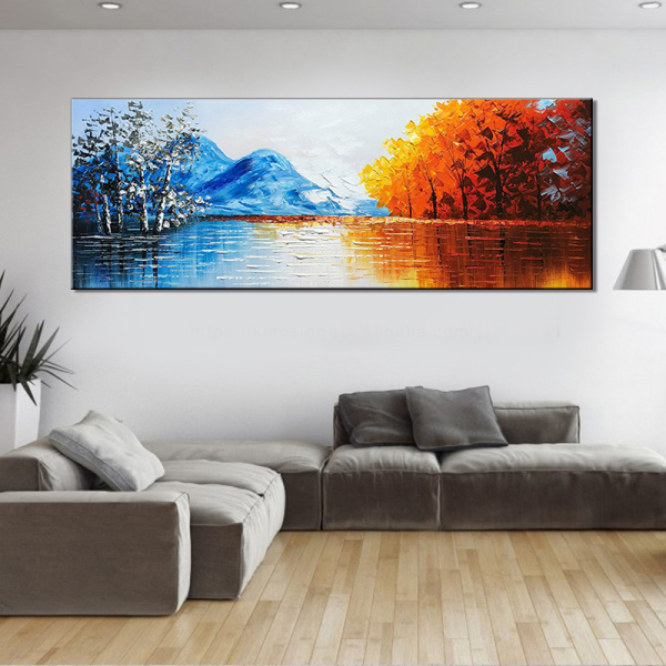 Best selling horizontal version of the world of ice and fire theme handmade oil painting custom handmade oil wall painting