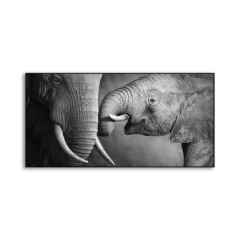 Favorable price the elephant couple art animal paintings, custom photo accept printed canvas wall art painting