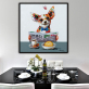Hot selling 100% handmade modern colorful animal abstract POP art dog read newspapers oil painting on canvas for home decor