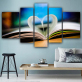 Wholesale 5 Panel Book Home Decoration Wall Art Canvas Painting for Living Room wall decor