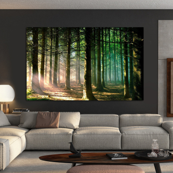 Home decoration spring scenic tree design printed painting, trendy style high definition canvas wall painting