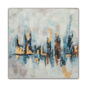 Pop decoration best price wall canvas art Abstract streetscape oil painting abstract