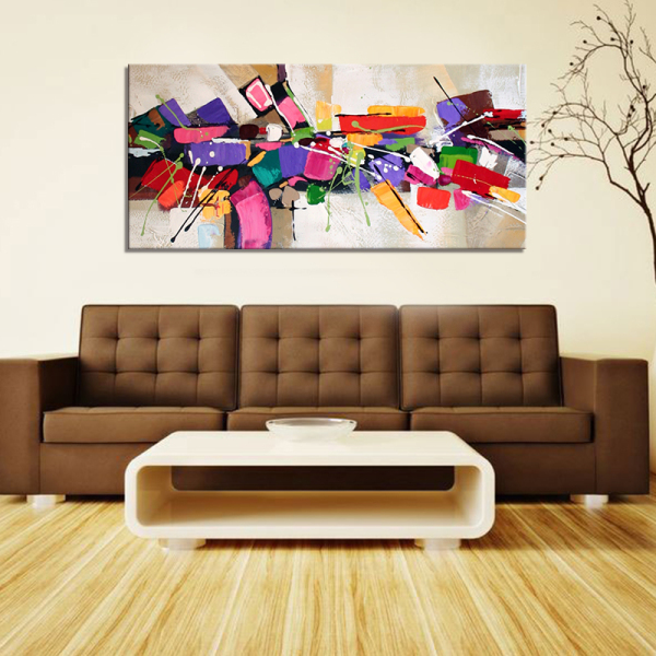 Latest product splash art painting handmade oil painting living room decor