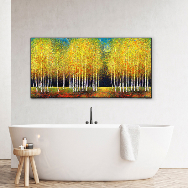 Modern Abstract Yellow Trees Picture Decoration Print Canvas Painting Art Deco Painting