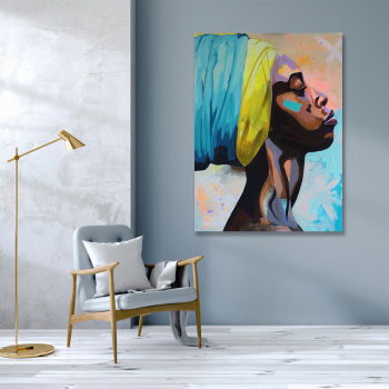 Canvas Paintings African Black Woman Graffiti Art Posters And Prints Abstract Girl On The Wall Art Pictures Home Decor