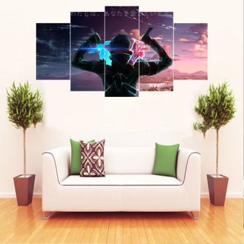 Japanese Cartoon Soldier Wall Poster Canvas Oil Painting Spray Painting Home Wall Decoration