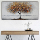 handmade oil  painting Thick texture Autumn trees for home decorate