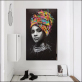 Most popular high resolution canvas painting, the fashional black lady art canvas painting