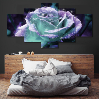 5PCS/Set Flower Art Print Canvas Painting Wall Picture Home Decoration Choose Color And Size No Frame