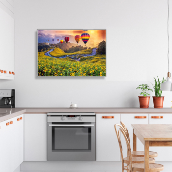 Custom Fire balloon Picture Printed Beautiful Wall Art Painting Canvas Art Decor Bathroom Set Print Painting