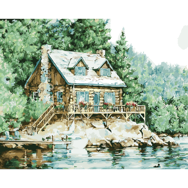DIY Paint by Numbers Adult And Kids Eco friendly Acrylic Oil Painting Kit Big 40x50cm Home Wall Decor