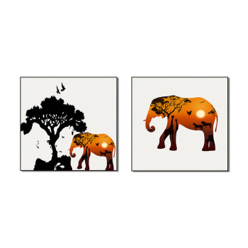 Modern Frameless Elephant Wall Artist Painting Oil Painting 2 Drawing of Living Room Modern Frameless Elephant Wall Artist Painting Oil Painting 2 Drawing of Living Room