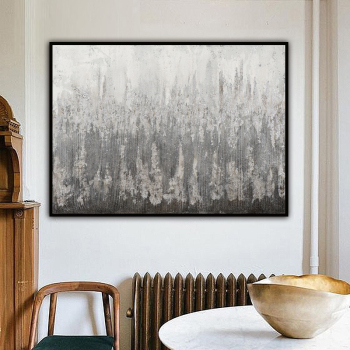 Handmade Home decoration Modern abstract grey oil painting handpainted canvas painting home decor wall art picture