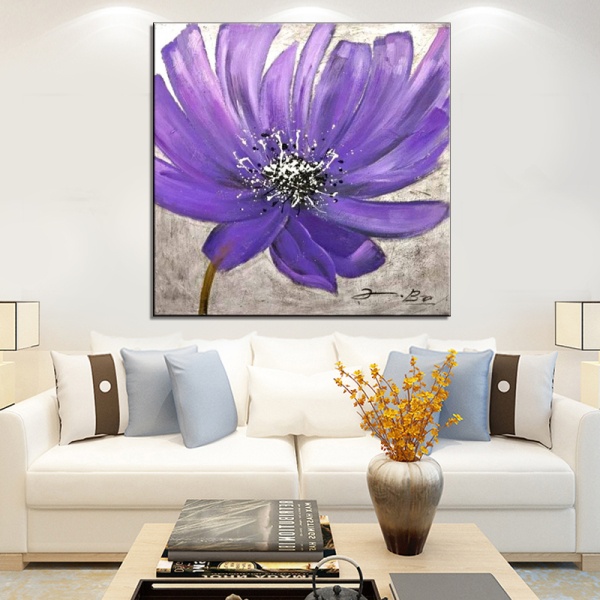 New Arrival Home Wall Flower Canvas Art Handmade Abstract Flower Oil Painting Canvas Wall Art Modern Home Decoration Piece Art