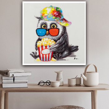 Handmade Oil Paintings 3D Colourful Abstract Panting Animal Canvas Wall Art For Home Decor