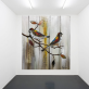 New flower and bird theme handmade oil painting color painting living room wall decoration mural