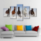 5 Pieces Wholesale horse print oil painting on canvas for Living Room christmas decoration unframed