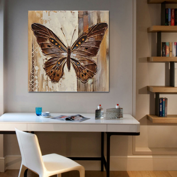 Pintura al óleo de mariposa pintada a mano cuadro de arte de pared sobre lienzo hecho a mano animal Muur para la decoración del hogar de la sala de estar