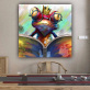 New arrival wall art custom design reading book frog abstract painting prints canvas painting wholesale