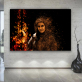 New stretched wall decorative painting, woman portrait art oil printing frameless canvas painting