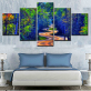 Modern Frameless Canvas Green Forest Winding Path Printed Wall Art Home Oil Painting Decoration 5 Living Room Pictures