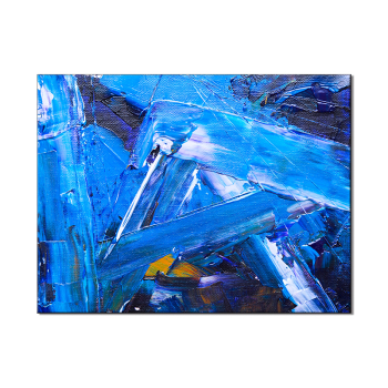 Personnalisé 100% bleu peinture toile mur art abstrait toile peintures à l'huile pour la décoration intérieure