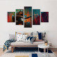 Modern 5 Frameless Canvas Monkey Playing Music Printing Wall Art Home Decoration 5 Living Room Picture