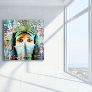 Professional Made Handmade Muslim Women Wall Art Canvas Painting For Home Decor