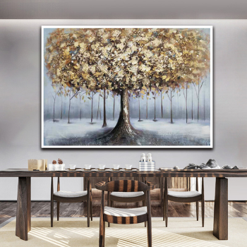 Handmade Home decoration Modern abstract Gold Tree oil painting handpainted canvas painting home decor wall art picture for room