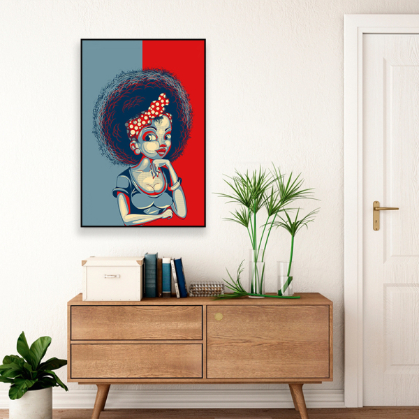 Hot sale factory wholesale custom character women painting color european style printing canvas oil painting