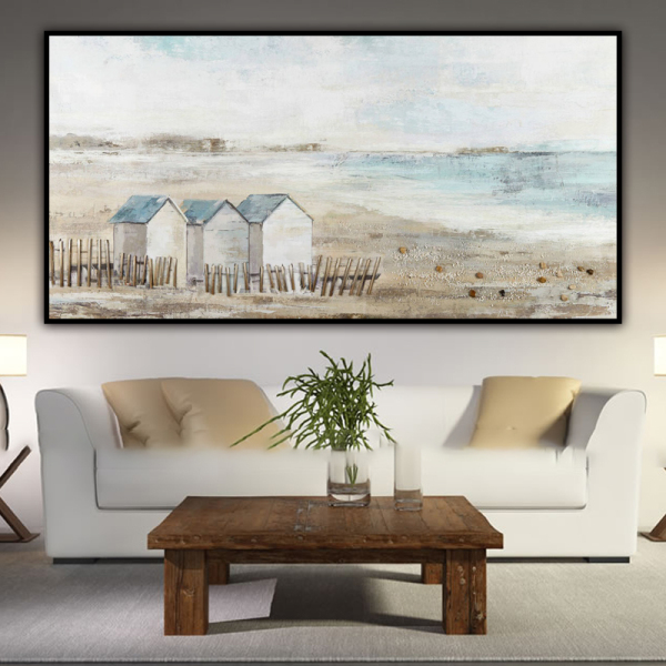 Home Decor Hand Made oil painting Rural scenery, the house of hometown Decorative painting