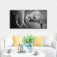 Favorable price the elephant couple art animal paintings, custom photo accept printed canvas wall art painting
