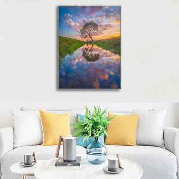 China hot sale autumn scenic tree picture wall painting, digital printing canvas art work decoration painting