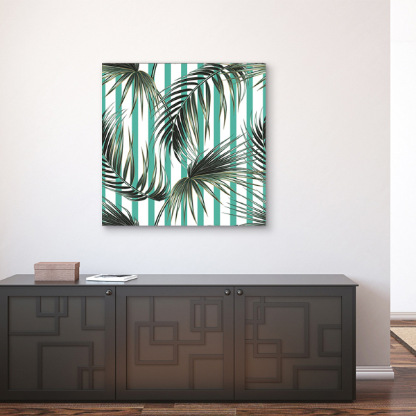 Hot sale summer fresh banana leaf home decoration painting printing canvas oil painting