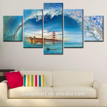 5 panneaux toile peinture belle mer mur Art peinture moderne décor à la maison photo pour salon