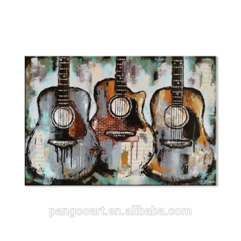 Играть гитара без рамы одиночная панель абстрактная одиночная картина маслом ручной работы для украшения стен