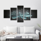 Canvas Painting Wall Art Decor 5 Pieces Islamic Arabic Calligraphy Muslim Pictures Modular Living Room HD Print Poster Framework