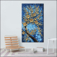 New arrival vertical version of handmade oil painting metal flower theme custom handmade oil wall painting