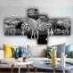Hot selling classic wall art forest two zebras photo stitching canvas wholesale original product painting