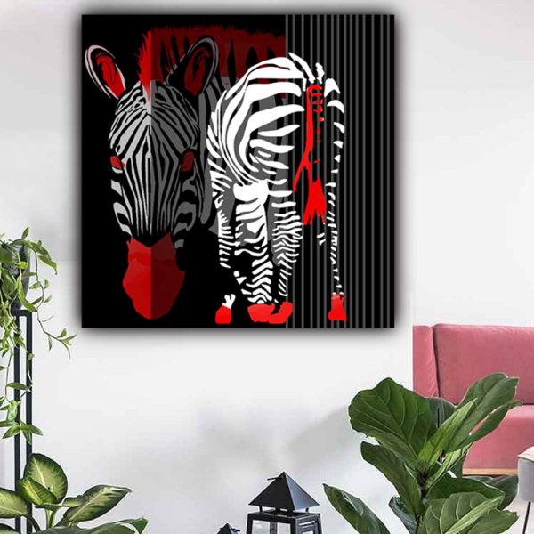 Wall hanging picture frameless animal canvas modern home decoration canvas oil painting art