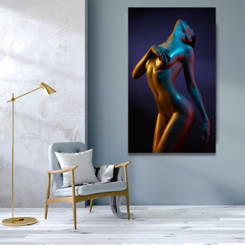Wholesale personality vivid figure decorative painting ,Nude portrait of African black woman art oil printing canvas painting