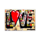 Modern art home Love letter decorative printing canvas painting art decor painting