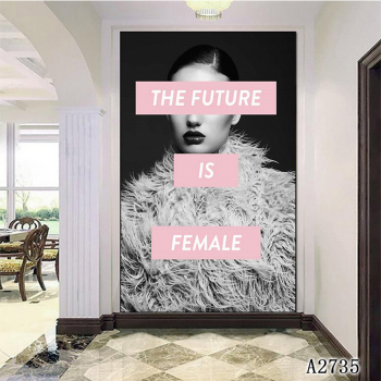 Custom Personal Single Panel Big Size The Future is Female Women Poster Painting Modern Home Decor Canvas Oil Painting Custom Personal Single Panel Big Size The Future is Female Women Poster Painting Modern Home Decor Canvas Oil Painting