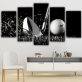 Modern Frameless Golf Sports Black And White Canvas Wall Art 5 Combination Painting Home Decoration Oil Painting